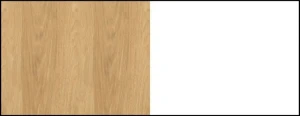 L-SI09 L/R 90x200 Wit / Hickory Natuur Jeugdbed Eenpersoonsbed Kinder Meubels