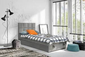 PETER 120x200 Riviera 91 Grijs Boxspringbed Eenpersoonsbed Jeugdbed Kinder Meubels