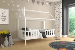 ROSI 140x200 Wit Huisbed Eenpersoonsbed Kinder Meubels