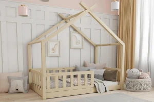 STAR PLUS 140x200 Grenen Bodenbed Huisbed Eenpersoonsbed Kinder Meubels