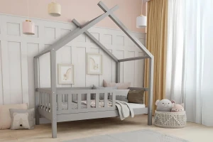 STAR PLUS 120x200 Beige Huisbed Eenpersoonsbed Kinder Meubels