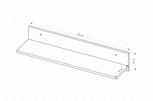 ARCO 08 Wandplank 80 cm 