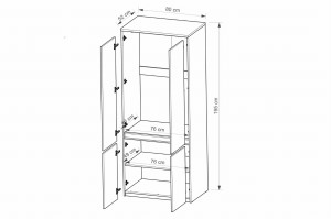 ARCO 01 Kleidingkast 80 cm 
