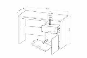 ARCO 07 Bureau 120 cm 