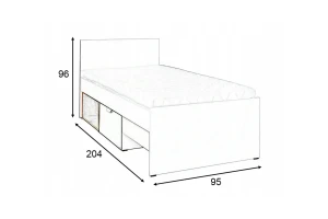 JUSTIN 15 Tienerbed 90x200