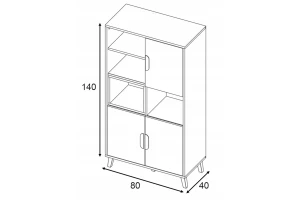 JUSTIN 6 Ladekast 80 cm 