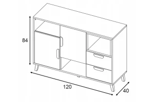 JUSTIN 7 Ladekast 120 cm