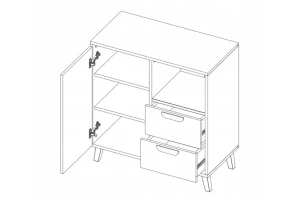 JUSTIN 9 Ladekast 80 cm