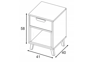 JUSTIN 11 Nachtkastje 40 cm 