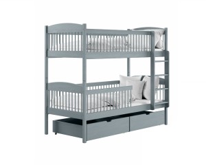 LUNEA 90x200 Asgrijs Stapelbed  