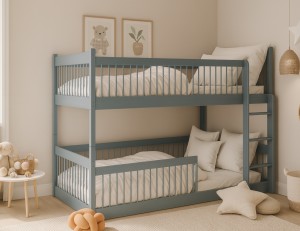 CHARM 90x200 Asgrijs Stapelbed