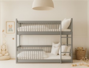 CHARM 90x200 Asgrijs Stapelbed