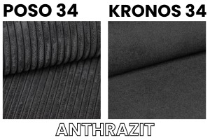 DAGA MINI 100x200 Poso 34/Kronos 34 Antraciet boxspringbed met opbergruimte en een doorlopende matras Kinder Meubels 24