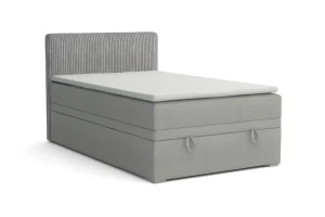DAGA MINI 100x200 Poso 55/Paros 5 Lichtgrijs boxspringbed met opbergruimte en een doorlopende matras Kinder Meubels 24