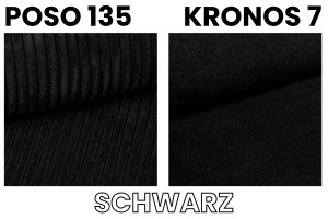 DAGA MINI 120x200 Poso 135/Kronos 7 Zwart boxspringbed met opbergruimte en een doorlopende matras Kinder Meubels 24