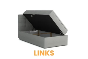 FLO 100x200 Paros 5 Lichtgrijs boxspringbed met opbergruimte Kinder Meubels 24