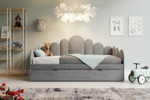 JESS gestoffeerd bed kinderbed uitschuifbed voor kinderen en jongeren Kinder Meubels 24