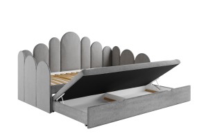 JESS gestoffeerd bed kinderbed uitschuifbed voor kinderen en jongeren Kinder Meubels 24