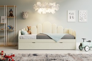 JESS gestoffeerd bed kinderbed uitschuifbed voor kinderen en jongeren Kinder Meubels 24