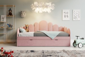 JESS gestoffeerd bed kinderbed uitschuifbed voor kinderen en jongeren Kinder Meubels 24