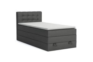 JUNG 1 100x200 Kronos 34 Antraciet boxspringbed gestoffeerd bed compleetbed Kinder Meubels 24