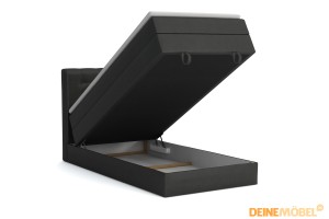 JUNG 1 100x200 Kronos 7 Zwart boxspringbed gestoffeerd bed compleetbed Kinder Meubels 24