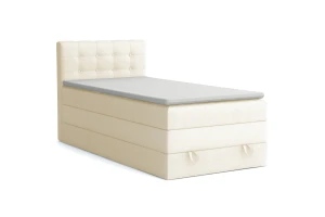 JUNG 1 90x200 Kronos 38 Crème boxspringbed gestoffeerd bed compleetbed Kinder Meubels 24