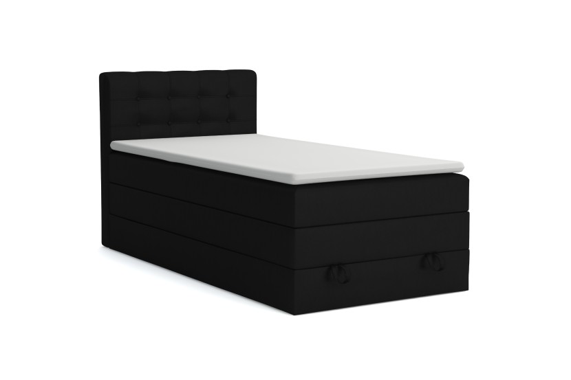 JUNG 1 fabrieknieuw 120x200 Kronos 7 Zwart boxspringbed gestoffeerd bed compleetbed Kinder Meubels 24