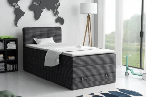 JUNG 2 100x200 Poso 34 Antraciet boxspringbed gestoffeerd bed compleetbed Kinder Meubels 24