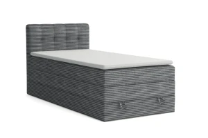 JUNG 2 100x200 Poso 60 Grijs boxspringbed gestoffeerd bed compleetbed Kinder Meubels 24