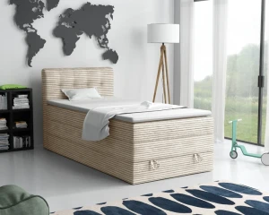 JUNG 2 boxspringbed gestoffeerd bed compleetbed Kinder Meubels 24