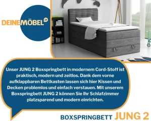 JUNG 2 boxspringbed gestoffeerd bed compleetbed Kinder Meubels 24
