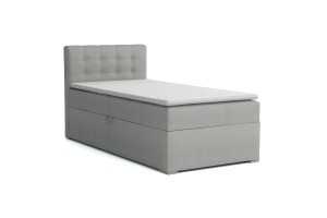 JUNG 3 100x200 Paros 5 Lichtgrijs boxspringbed gestoffeerd bed compleetbed Kinder Meubels 24