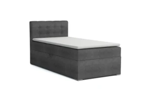 JUNG 3 90x200 Kronos 34 Antraciet boxspringbed gestoffeerd bed compleetbed Kinder Meubels 24