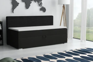 MATI 100x200 Poso 135/Kronos 7 Zwart boxspringbed gestoffeerd bed compleetbed Kinder Meubels 24