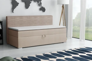 MATI 100x200 Poso 2/Paros 2 Beige boxspringbed gestoffeerd bed compleetbed Kinder Meubels 24