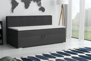 MATI 100x200 Poso 34/Kronos 34 Antraciet boxspringbed gestoffeerd bed compleetbed Kinder Meubels 24