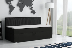 MATI BIS 100x200 Kronos 7 Zwart boxspringbed gestoffeerd bed compleetbed Kinder Meubels 24