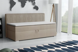 MATI BIS 100x200 Paros 2 Beige boxspringbed gestoffeerd bed compleetbed Kinder Meubels 24