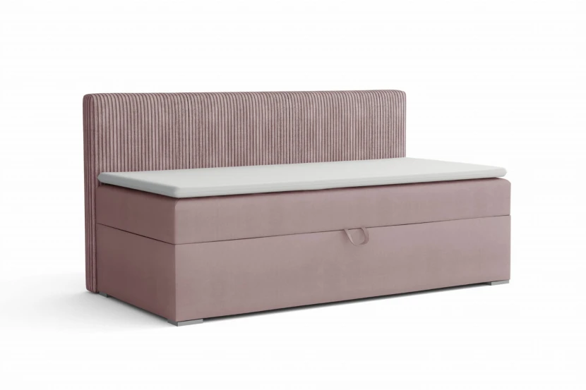 MATI BIS 90x200 Kronos 27 Roze boxspringbed gestoffeerd bed compleetbed Kinder Meubels 24