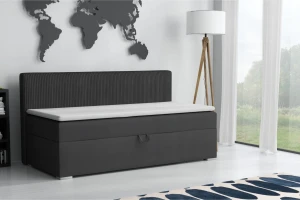 MATI BIS 90x200 Kronos 34 Antraciet boxspringbed gestoffeerd bed compleetbed Kinder Meubels 24