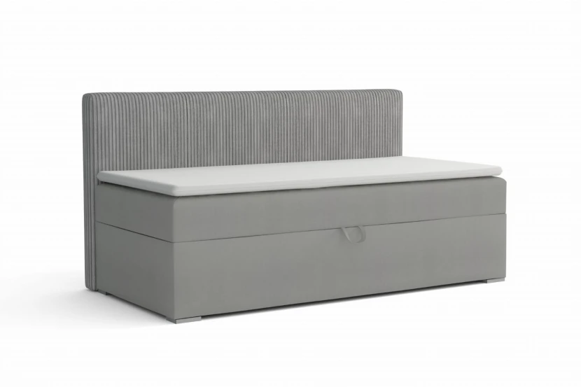 MATI BIS 90x200 Paros 5 Lichtgrijs boxspringbed gestoffeerd bed compleetbed Kinder Meubels 24