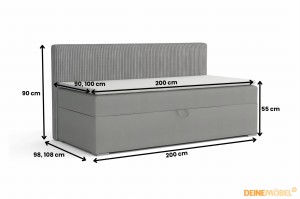 MATI BIS boxspringbed gestoffeerd bed compleetbed Kinder Meubels 24