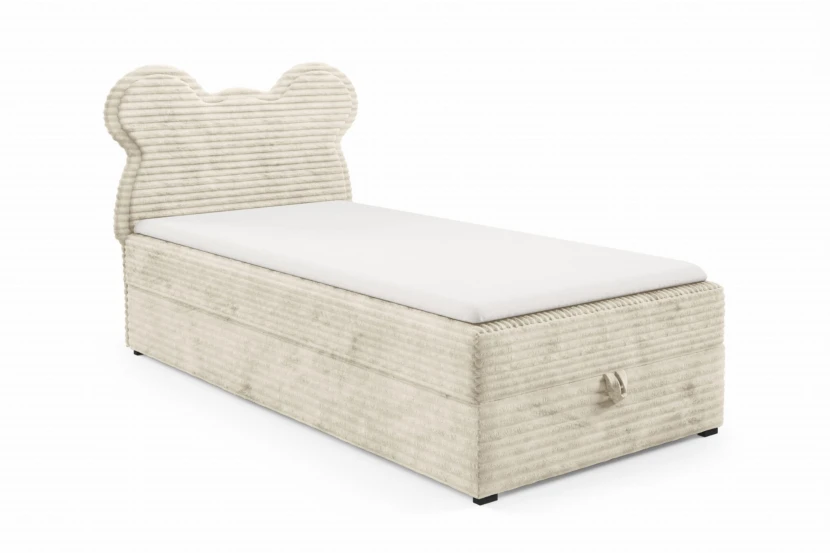 TEDDY 90x200 TILIA 03 Ecru boxspringbed gestoffeerd bed compleetbed voor kinderen en jongeren Kinder Meubels 24