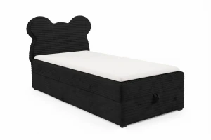 TEDDY 90x200 TILIA 100 Zwart boxspringbed gestoffeerd bed compleetbed voor kinderen en jongeren Kinder Meubels 24