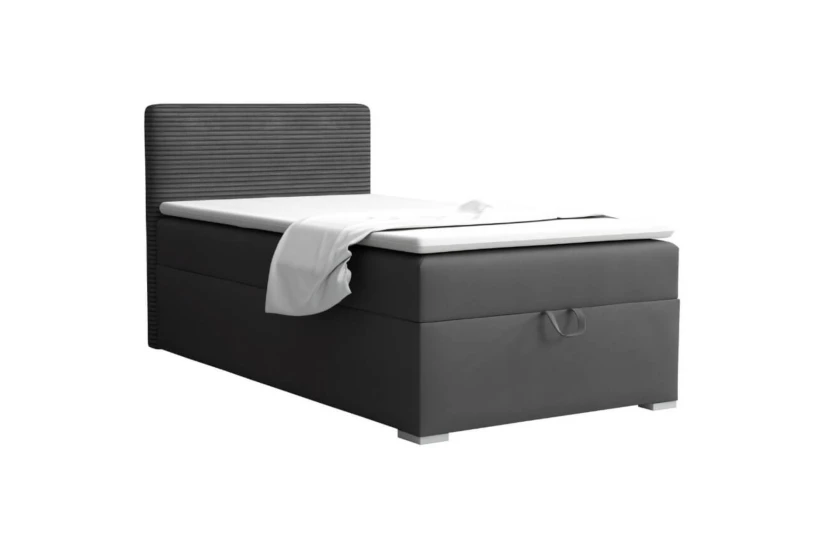 TEEN 1 100x200 Poso 34/Kronos 34 Antraciet boxspringbed gestoffeerd bed compleetbed eenpersoonsbed Kinder Meubels 24