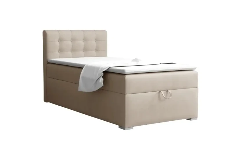 TEEN 3 90x200 Paros 2 Beige boxspringbed gestoffeerd bed compleetbed eenpersoonsbed Kinder Meubels 24