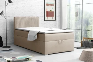 TEEN 4 100x200 Poso 2/Paros 2 Beige boxspringbed gestoffeerd bed compleetbed eenpersoonsbed Kinder Meubels 24