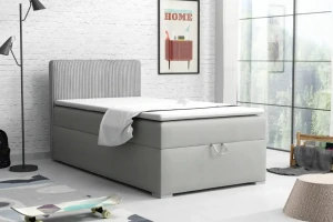 TEEN 4 100x200 Poso 55/Paros 5 Lichtgrijs boxspringbed gestoffeerd bed compleetbed eenpersoonsbed Kinder Meubels 24