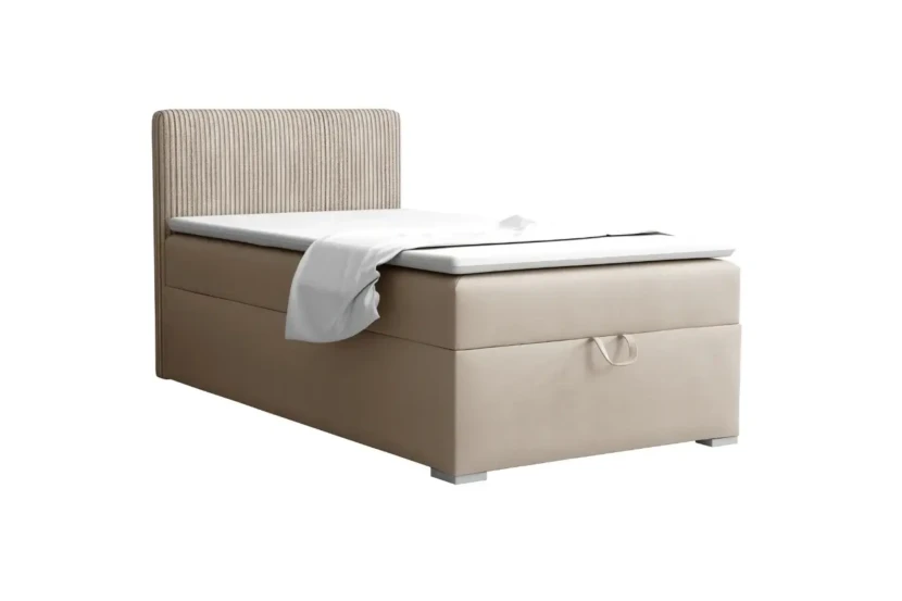 TEEN 4 90x200 Poso 2/Paros 2 Beige boxspringbed gestoffeerd bed compleetbed eenpersoonsbed Kinder Meubels 24